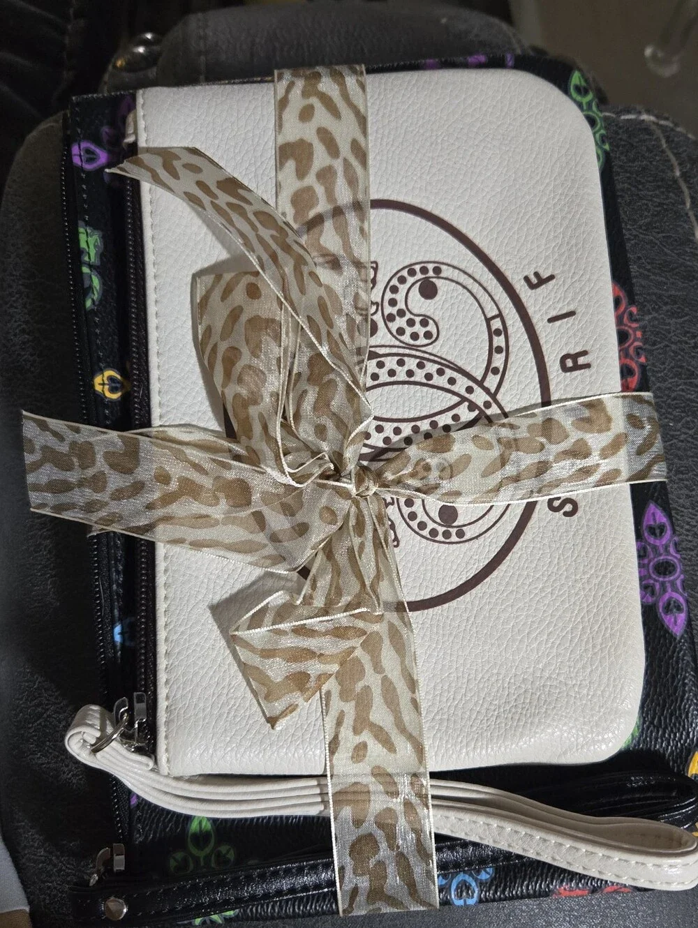 2 Sharif Leather Wristlets Clutch with Logo